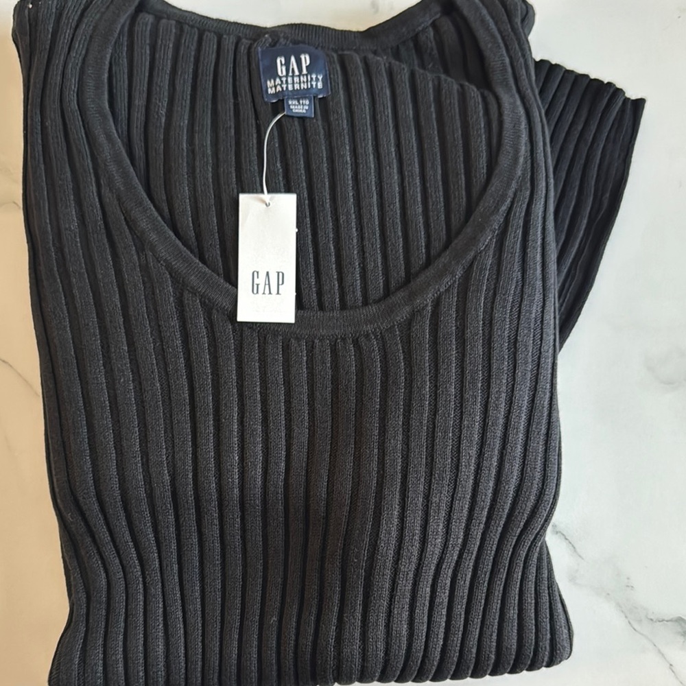GAP Charcoal Ribbed Maternity Sweater